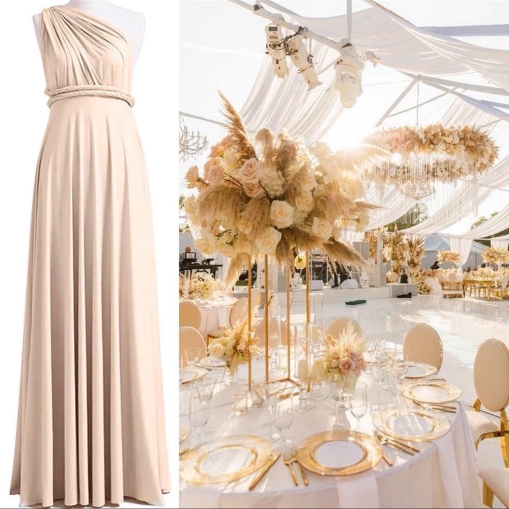 Versatil Dress color beige